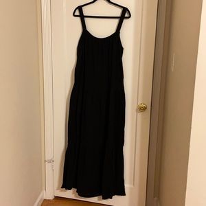 BB Dakota by Steve Madden Arianna Sleeveless Tiered Cotton Maxi Dress L NWT